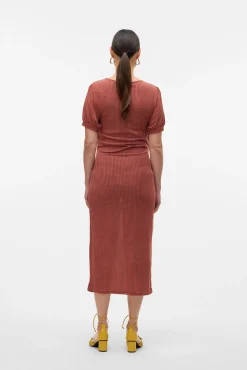 Mamalicious Vestido midi de punto fino maternity