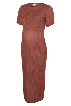 Mamalicious Vestido midi de punto fino maternity