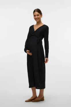 Mamalicious Vestido midi encaje maternity lactancia