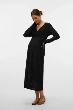 Mamalicious Vestido midi encaje maternity lactancia