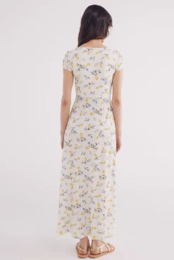 Springfield Vestido midi estampado limones