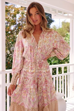 Jaase Vestido midi estampado Serenade