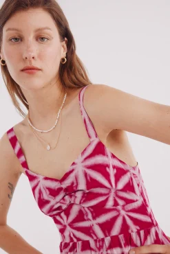 Springfield Vestido midi estampado tropical