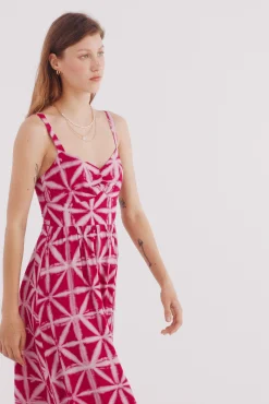 Springfield Vestido midi estampado tropical
