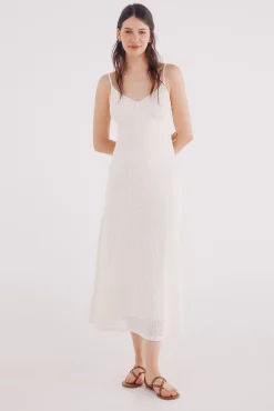 Springfield Vestido midi estructura tirantes finos
