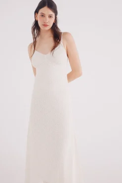 Springfield Vestido midi estructura tirantes finos