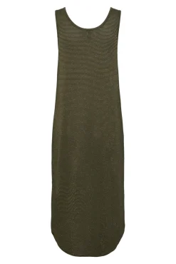 Pieces Vestido midi fluido con lurex