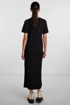 Pieces Vestido midi manga corta
