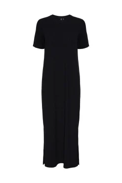 Pieces Vestido midi manga corta