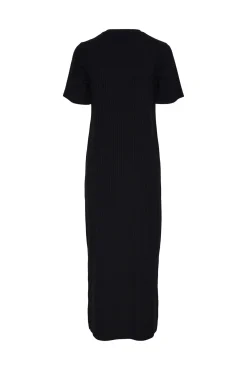 Pieces Vestido midi manga corta