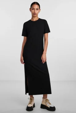 Pieces Vestido midi manga corta