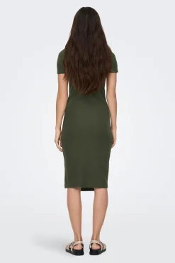 Only Maternity Vestido midi manga corta maternity