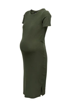 Only Maternity Vestido midi manga corta maternity