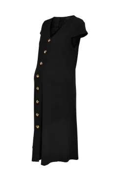 Only Maternity Vestido midi maternity con botones