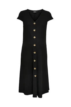 Only Maternity Vestido midi maternity con botones