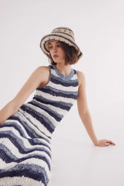 Springfield Vestido midi punto estructura