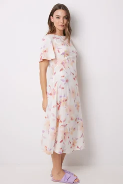 Women'secret Vestido midi viscosa print flores