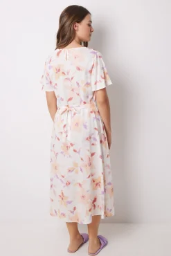 Women'secret Vestido midi viscosa print flores