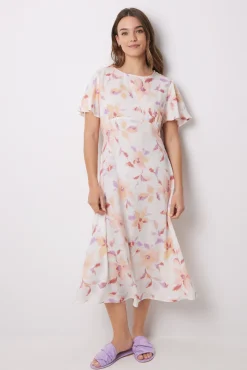 Women'secret Vestido midi viscosa print flores