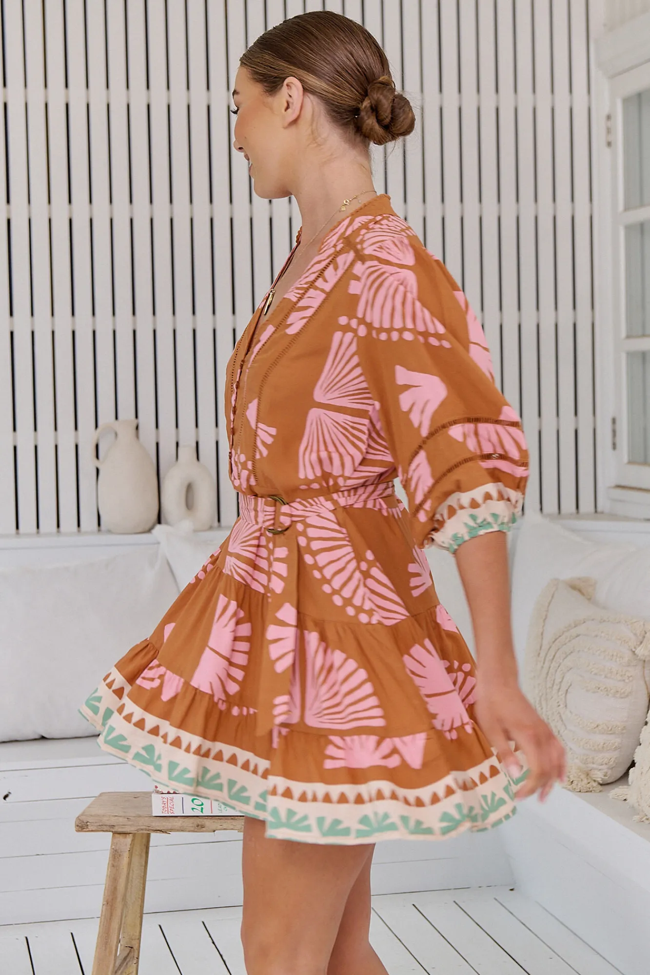 Jaase Vestido mini estampado Jayde