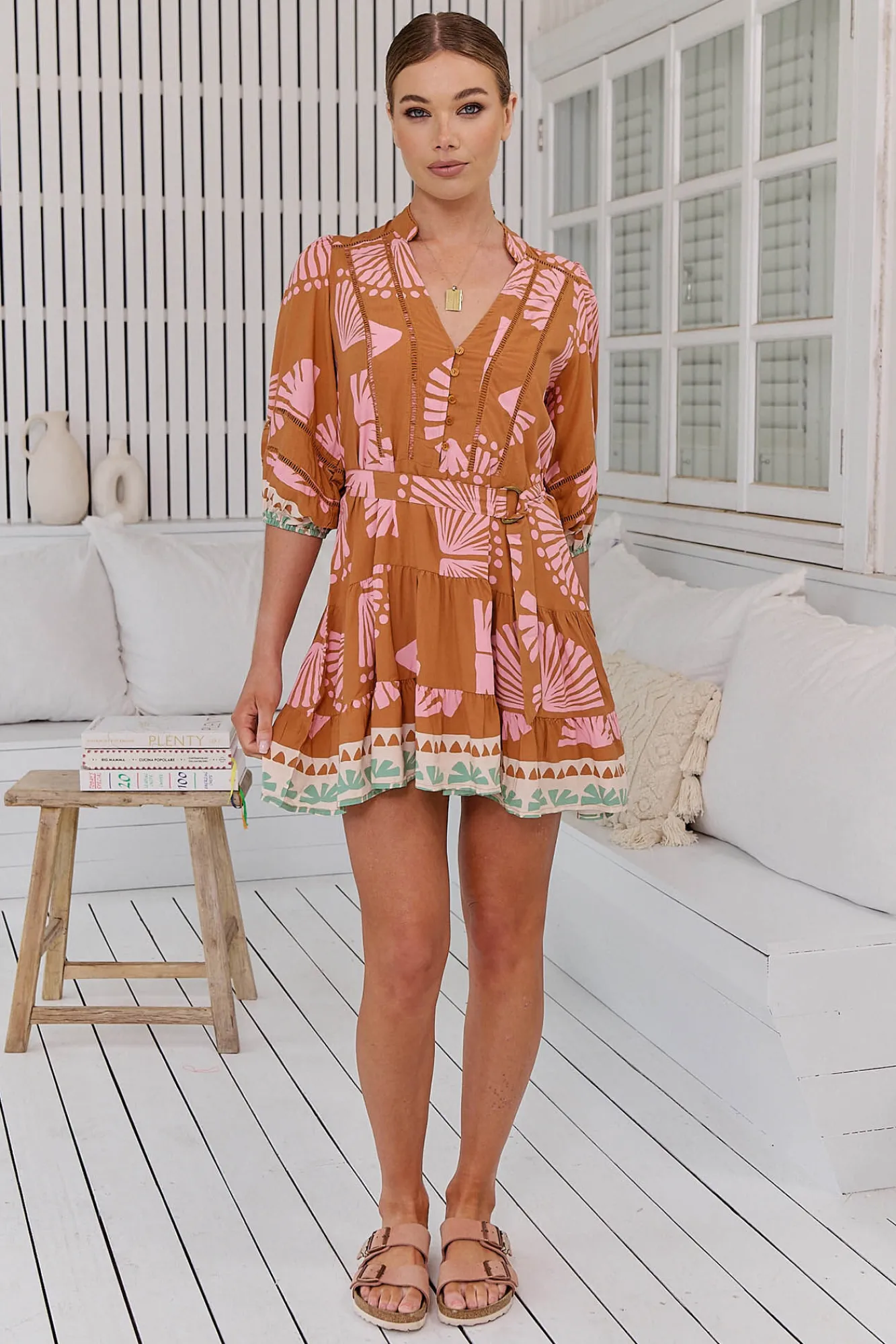 Jaase Vestido mini estampado Jayde