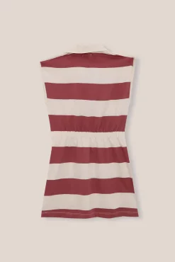 Crianças Gocco Vestido polo de rayas rosa