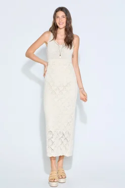 Slowlove Vestido punto calado