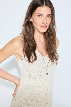 Slowlove Vestido punto calado