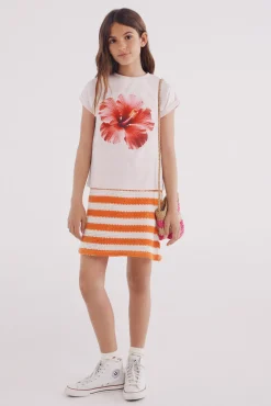 Crianças Springfield Kids Vestido rayas crochet niña