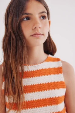 Crianças Springfield Kids Vestido rayas crochet niña