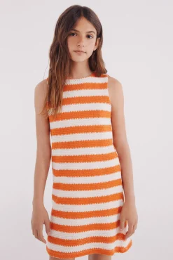 Crianças Springfield Kids Vestido rayas crochet niña