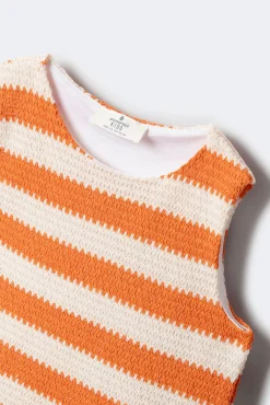 Crianças Springfield Kids Vestido rayas crochet niña
