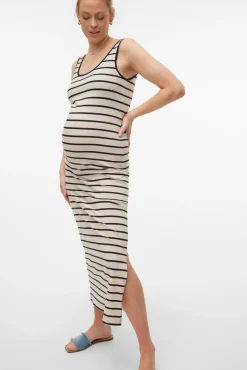 Mamalicious Vestido tirantes algodón maternity