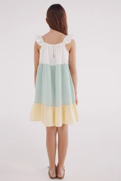 Crianças Springfield Kids Vestido tricolor niña