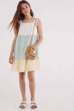 Crianças Springfield Kids Vestido tricolor niña