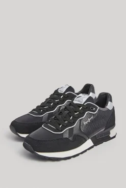 Pepe Jeans Zapatilla running retro Brit Sequins