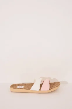 Women'secret Zapatillas abiertas raffia nudos