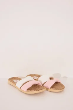 Women'secret Zapatillas abiertas raffia nudos