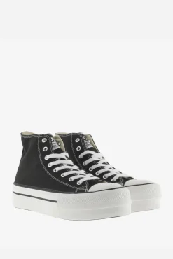 Victoria Zapatillas abotinadas de lona Tribu con doble plataforma