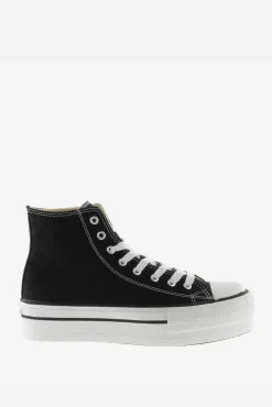 Victoria Zapatillas abotinadas de lona Tribu con doble plataforma