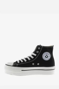 Victoria Zapatillas abotinadas de lona Tribu con doble plataforma