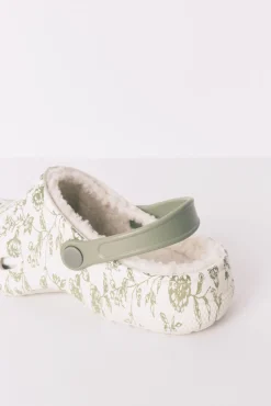 Women'secret Zapatillas casa flores verde