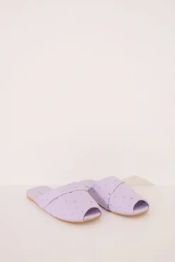 Women'secret Zapatillas casa lila strass rosa