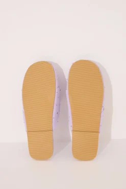 Women'secret Zapatillas casa lila strass rosa
