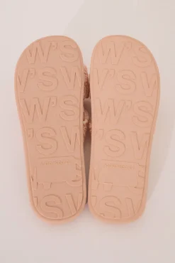 Women'secret Zapatillas casa pala nudo rafia melocotón