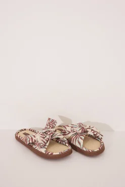 Women'secret Zapatillas casa rafia print tropical