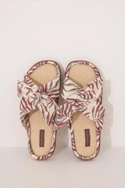 Women'secret Zapatillas casa rafia print tropical