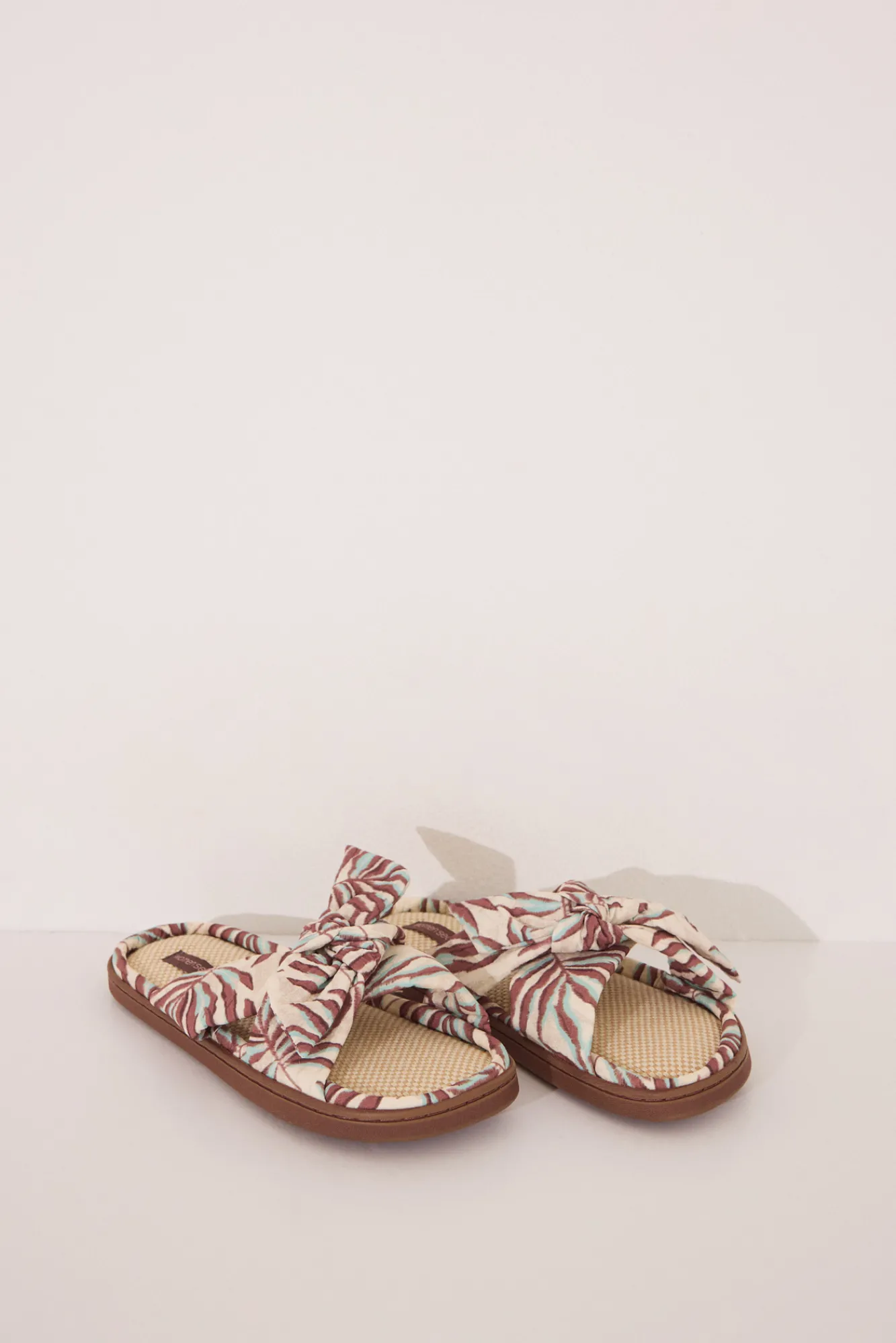 Women'secret Zapatillas casa rafia print tropical
