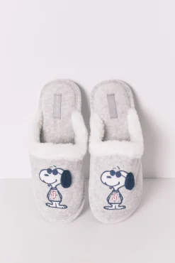 Women'secret Zapatillas casa Snoopy oscuro