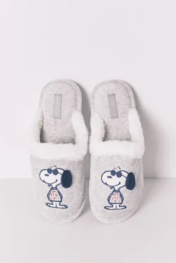 Women'secret Zapatillas casa Snoopy oscuro